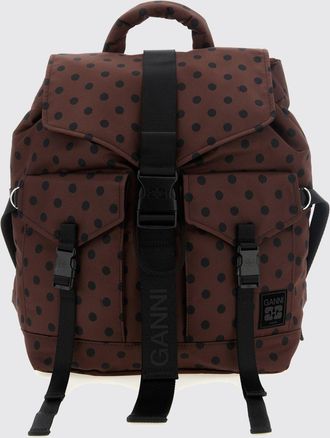 Ganni Zaino a pois in tessuto tecnico riciclato con logo Butterfly