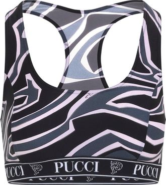 Pucci Black And Pink Polyamide Top-Donna