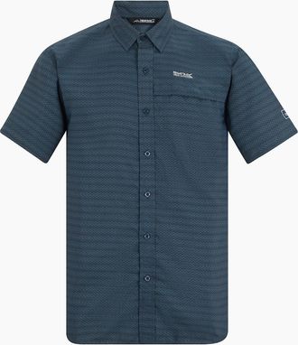 Regatta Mens Regatta Mens Mindano Triangle Short-Sleeved Shirt - Blue - Size: 48/Regular