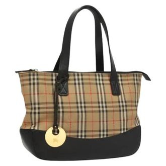 Burberry Pre-owned Hand Bag - Dames - Vintage Handtas - Beige - ONE Size - Leer - Vintage