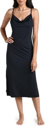 La Blanca Island Goddess Cowl Neck Cover-Up Midi Dress in Black at Nordstrom, Size X-Small