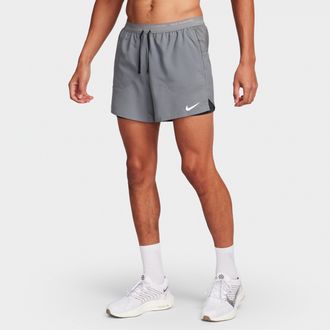 Nike Mens Stride Dri-FIT 5 2-in-1 Running Shorts in Grey | FN2992-084
