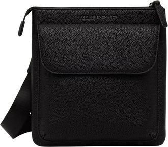 A|X Armani Exchange Zac Crossbody Bag - Heren - Schoudertassen - Zwart - ONE Size - Leer - Tassen