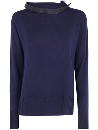 Pierantonio Gaspari Sweater High Neck 1V6828m. Qa9 V48 Blue