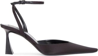 Saint Laurent Aimee Satin Slingback Pumps, Brand Size 40 ( US Size 10 )