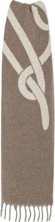 Karl Lagerfeld K/Signature Geweven Sjaal - Dames - Wintersjaals - Beige - ONE Size - Wol - Accessoires