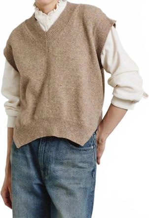 Pomandere Felted Merino Vest In Latte