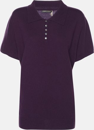 Marina Rinaldi Purple Cashmere Short Sleeve Sweatshirt