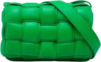 Bottega Veneta Pre-owned Padded Cassette Shoulder Bag - Dames - Vintage Schoudertas - Groen - ONE Size - Leer - Vintage