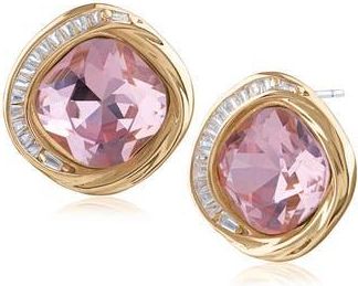 Jardin Crystal Halo Stud Earrings in Pink/Gold at Nordstrom Rack