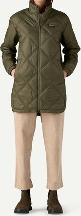 Patagonia Pine Bank Insulated Parka Jacket In Basin Green