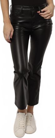 Dear John Denim Jeanne Vegan Leather Flare Pant In Black