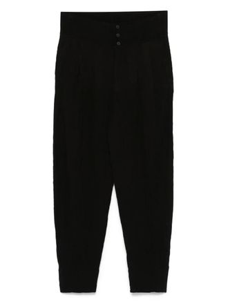 Transit Par-Such embossed-effect high-waist trousers - Black