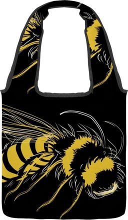 Generic 877821_3 Reversible Canvas Shoulder Tote - Double-Sided Print, 12oz Cotton, 27cm Drop, Fold-Flat Bag for Travel, Shopping, Street Outings