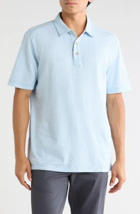 Tommy Bahama Luzia Beach Stripe Cotton Polo in Dusk Blue Heather at Nordstrom, Size Small