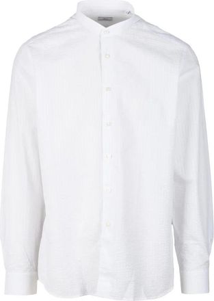 Brio Italiano White Mandarin Cotton Shirt