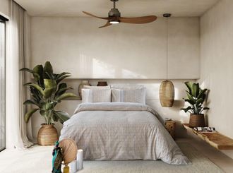 Blanc Avenue Juego de funda de edred&oacute;n 240x220 cm+ 2 FA 65x65 cm 100% algod&oacute;n