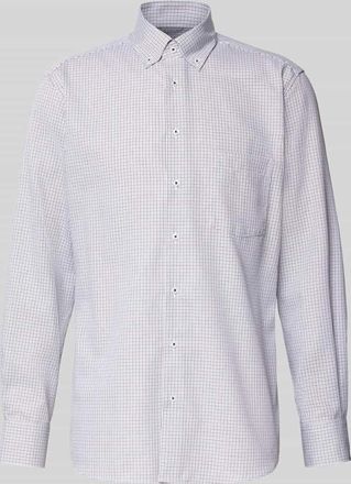 Eterna Regular Fit Businesshemd mit Button-Down-Kragen in Marine, Größe 39