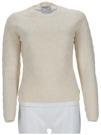 Isabel Marant Textured Knit Long-Sleeved Sweater in Baby Alpaca Blend
