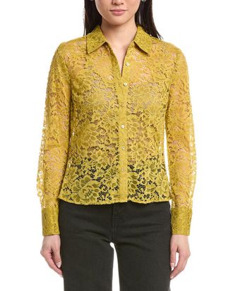 L'agence Maia Lace Button-Down Blouse