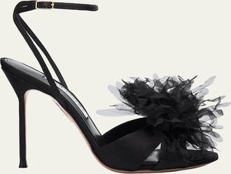 Aquazzura 105mm Poeme Satin Sandals