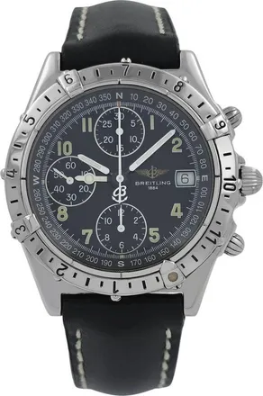 Breitling Pre-owned Breitling Chronomat Longitude Chronograph Automatic Black Dial Mens Watch A20048