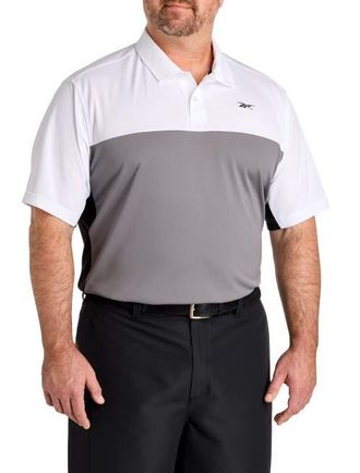 Reebok Big & Tall Colorblocked Polo Shirt V2 in Grey at Nordstrom, Size Xx-Large
