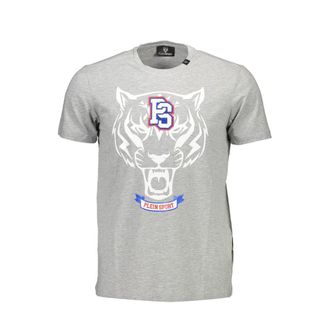 Plein Sport Gray Cotton Men Mens T-Shirt