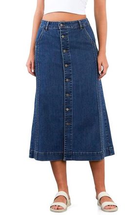 Wash Lab Denim For Keeps Denim Maxi Skirt in Imperial Blue at Nordstrom, Size 30