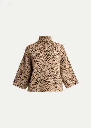 Givenchy High-Neck Short-Sleeve Top