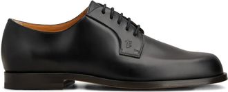 Tod's embossed lace-up derby shoes - men - CALFSKIN/Calf Leather/Calf Leather/Rubber - 10.5 - Black