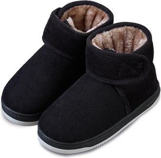 Generic Winter Snow Boots for Women Men Warm Fur Lined Shoes Adjustable Straps Slip on Slippers Comfortable Non-Slip Outdoor Indoor Sneakers for Elderly Women