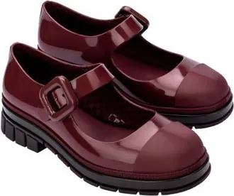 Melissa June Mary Jane Flat in Burgundy at Nordstrom, Size 10