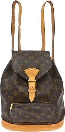 Louis Vuitton Vintage Montsouris Monogram Canvas Brown Canvas Backpack Bag (Pre-Owned)