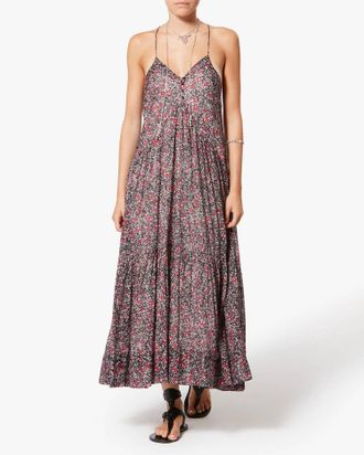 Isabel Marant Sabba Dress In Crushed Berry
