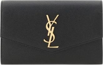 Saint Laurent Quilted Chain Wallet with Tassle