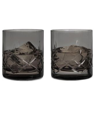 Viski Admiral Cut Crystal Rocks Glasses