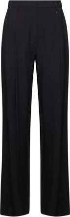 Silvian Heach Pillar Wijde Broek - Dames - Wijde Broeken - Zwart - XL - Leer - Broeken