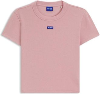 HUGO BOSS Logo-badge slim-fit T-shirt in stretch cotton
