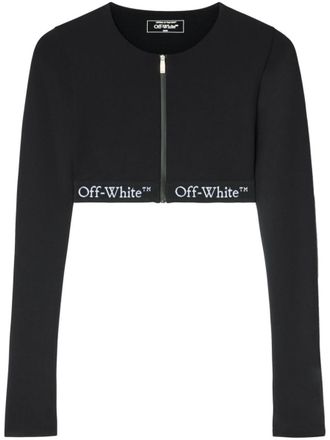 Off-white Cropped Top With Logo Band