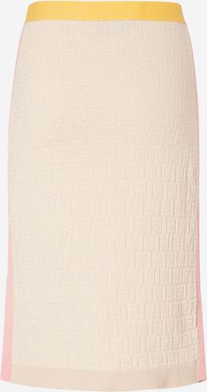 Fendi Womens Skirt Cotton And Silk, Beige
