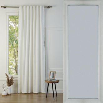 Febronie Cortina con pasadores algod&oacute;n 140x260 blanco / celad&oacute;n