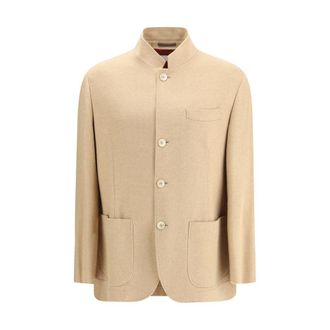 Brunello Cucinelli Beige Cashmere Mens Coat
