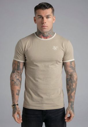 Siksilk Mens Stone,Ecru Ringer T-Shirt XXL