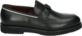 Valentino Heren Instappers Zwart Leer - Heren - Loafers - Zwart - 41 EU - Leer - Schoenen