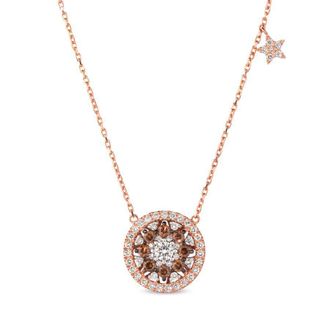 Le Vian Ladies Chocolate Diamonds Necklaces set in 14K Strawberry Gold