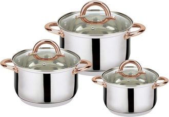 J&V Textiles 6Pc Stainless Steel Casserole Set