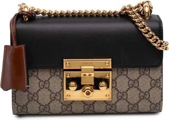 Gucci 2016-2025 Small GG Supreme Padlock crossbody bag - Brown
