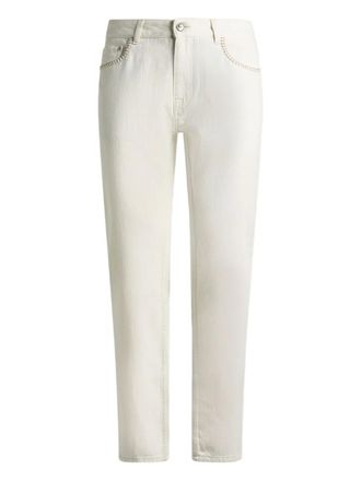 Etro stitched-pocket jeans - White