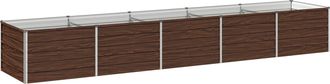 vidaXL Cama De Jard&iacute;n Elevada Negro 400 X 80 X 55 Cm Vidaxl